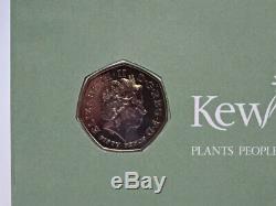 2009 Kew Gardens 50p & First Day Cover Set Genuine Brilliant Uncirculated RARE