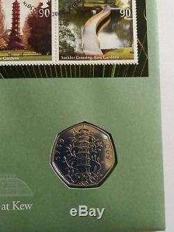 2009 Proof Kew Garden/50p/Royal mint/Proof coin/first day cover. Uncirculated