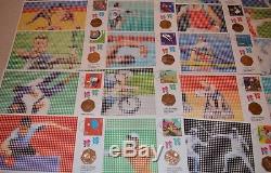2012 London Olympics Full Set 50p Bu Coin And Stamp Cover Fdc Pnc