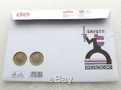 2013 British London Underground BU £2 Two Pound 2 Coin Set First Day Cover Unc