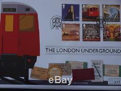 2013 RM London Underground Silver Proof Two Pounds £2 Coin First Day Cover