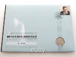 2013 Royal Mint Benjamin Britten 50p Fifty Pence Coin First Day Cover