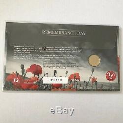 2015 $2 Remembrance Day Australia Post Limited Edition Red Foiled PNC by Ballot