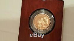 2017 Gold Sovereign, STRUCK on July 1st. Deep PROOF-like, FDC & RARE. Box & COA