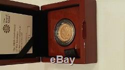 2017 Gold Sovereign, STRUCK on July 1st. Deep PROOF-like, FDC & RARE. Box & COA