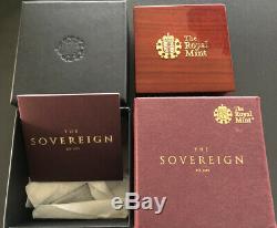 2017 Piedfort Gold Proof Sovereign 200th Gold Anniversary FDC Box & COA