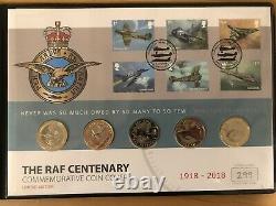 2018 UK Westminster RAF Centenary Ultimate 5 x £2 BU Coin Stamp Cover FDC RARE