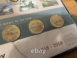 2018 UK Westminster RAF Centenary Ultimate 5 x £2 BU Coin Stamp Cover FDC RARE