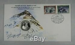 25th Anniversary Mount Everest Ascent FDC SIGNED Edmund Hillary & Tenzing Norgay