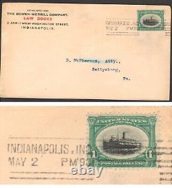 294 2nd Day Cover Pan American Exposition Indianapolis, IN Cancel 5-2-1901 FDC