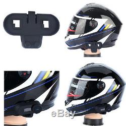 2x 800M LCD Two-way Motorcycle Intercom Headset Bluetooth Interphone Full Helmet