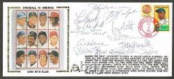 3000 Hits Club FDC, Signed/Auto, 11 HOF'ers & Rose, withClemente Stamp, with LOP
