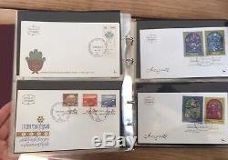 4 Albums Israel First Day Covers 1940s-2000s Over 600+++ Covers & Xtra Stamps