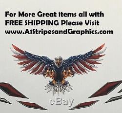 50X80 American Flag Eagle #2 Window RV Trailer Decal Decals Graphics Wall Art