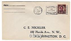 #555 Lincoln 3c First Day Cover 1923 Unofficial Philadelphia CCL C. E. Nickles
