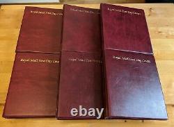 6 Luxury Royal Mail First Day Cover Albums with 12 inserts for FDC each 72 Total