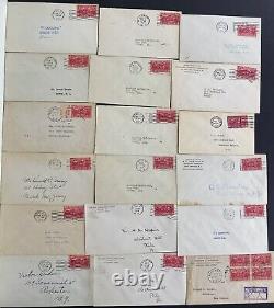 #643-644 2 cent reds Collection of 285 First Day covers mixed group cancels