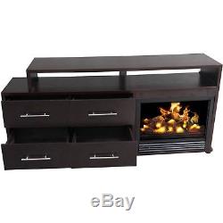 66 Electric Fireplace Media TV Stand Entertainment Center Living Room Furniture