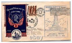 704-15 1932 Washington Bicentennial Cplt Set of 12 Commemorative Covers Not FDC