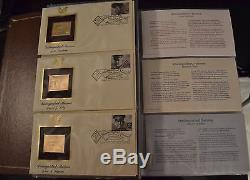 81 Golden Replicas of US Stamps from Postal Commemorative Society 22k Gold FDC