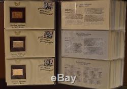 81 Golden Replicas of US Stamps from Postal Commemorative Society 22k Gold FDC