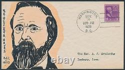 #824 Rutherford B. Hayes On Mae Weigand Fdc Cachet Handpainted Bs2087