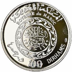 #879109 Monnaie, Maroc, Hassan II, Apollo 11, 100 Dirhams, 1970, Proof, FDC, A