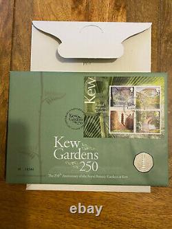 A 2009 ROYAL MINT + UNCIRCULATED KEW GARDENS 50p PENCE FIRST DAY COVER