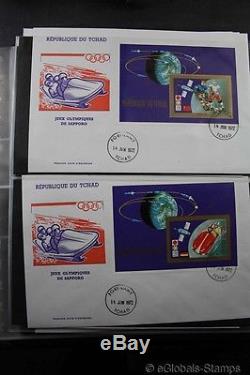 AFRICA SPACE FDC Stamp Collection Overprints Gold Silver Imperforated