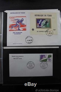 AFRICA SPACE FDC Stamp Collection Overprints Gold Silver Imperforated