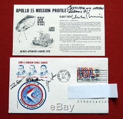 APOLLO 15 ORIGNAL FULLY SIGNED AUTOGRAPHED FDC WithINSERT IRWIN NASA SPACE 1971