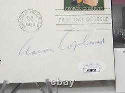 Aaron Copland SIGNED Stamp Cachet Composer Conductor 1973 First Day Cover JSA