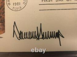 American President Donald Trump signed autograph first day cover 1981