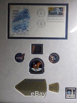 Apollo 11 30th Commemorative Framed Pin Set and First Day Cover. # 87 of 1000