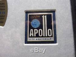 Apollo 11 30th Commemorative Framed Pin Set and First Day Cover. # 87 of 1000
