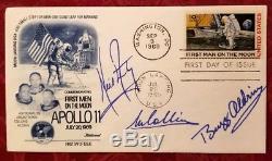 Apollo 11 Astronauts Armstrong Aldrin Collins Signed FDC First Men on the Moon