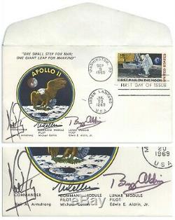 Apollo 11 Astronauts Signed First Day Cover Neil Armstrong, Aldrin, Collins