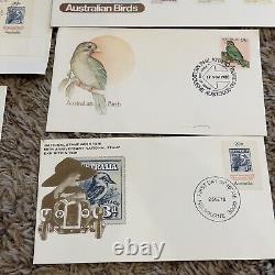 Australia Lot Of 17 Different Mint And Used Bird Covers First Day Covers Cachets