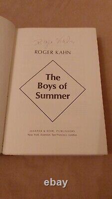 Autograph Roger Kahn Boys Of Summer Book Signed Baseball Cachet Rachel Robinson