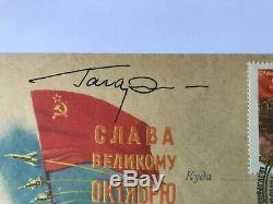 Autograph YURI GAGARIN-Astronaut RUSSIA-deceased-original handsigned FDC 1961