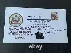 BARACK & MICHELLE OBAMA Präsident USA original signed 1st Day Cover 9x16 RAR