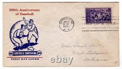 Baseball #855 FDC 1939 First Day Cover Mellone UNLISTED CACHET