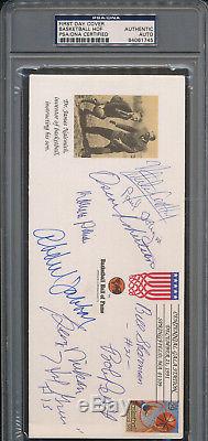Basketball HOF Signed First Day Cover PSA/DNA Certified Authentic Auto 1745