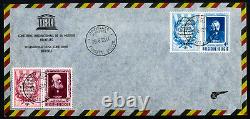 Belgium Stamps VF 1953 UNESCO First Day Cover With Both Se-Tenant Pairs Rare