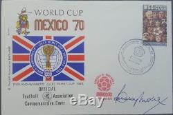 Bobby Moore Hand Signed Mexico 1970 World Cup FDC (v Rumania)