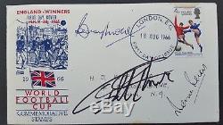 Bobby Moore Martin Peters Geoff Hurst Signed England World Cup Winners 1966 FDC