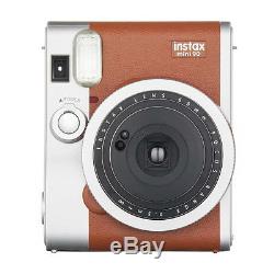 Brown FujiFilm Instax Mini 90 NEO CLASSIC Instant Photos Films Polaroid Camera