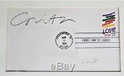 CORITA KENT Print HAND-SIGNED in PENCIL 1st Day Cover US Stamp & Banner FRAMED