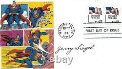 Cartoonist Jerry Siegel signed FDC Creator of Superman Comic Book Writer HOF