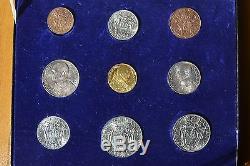 Citta' Del Vaticano Serie 1936 9 Monete 100 Lire Oro 5 10 Lire Argento Fdc